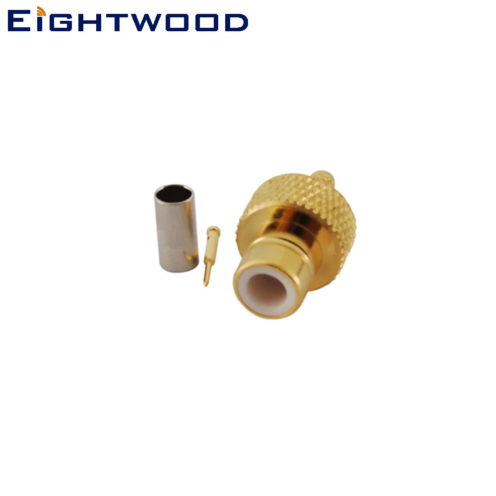 Ightwood 5Pcs Smz Crimp Plug Maschio Rf Connettore Coassiale Adattatore Dritto Per Lmr-100 Rg174 Rg316 Cavo Bt 2002