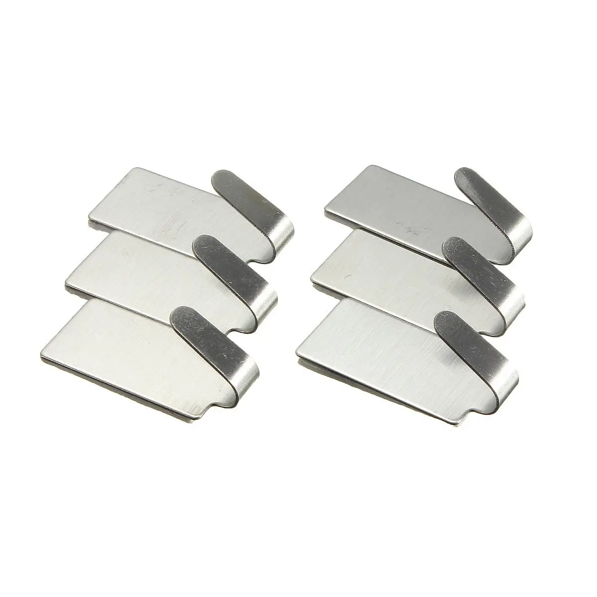 6Pcs Stainless Steel Self Adhesive Stick Wall Hook Hanger Holder Best Sellingin Hooks & Rails