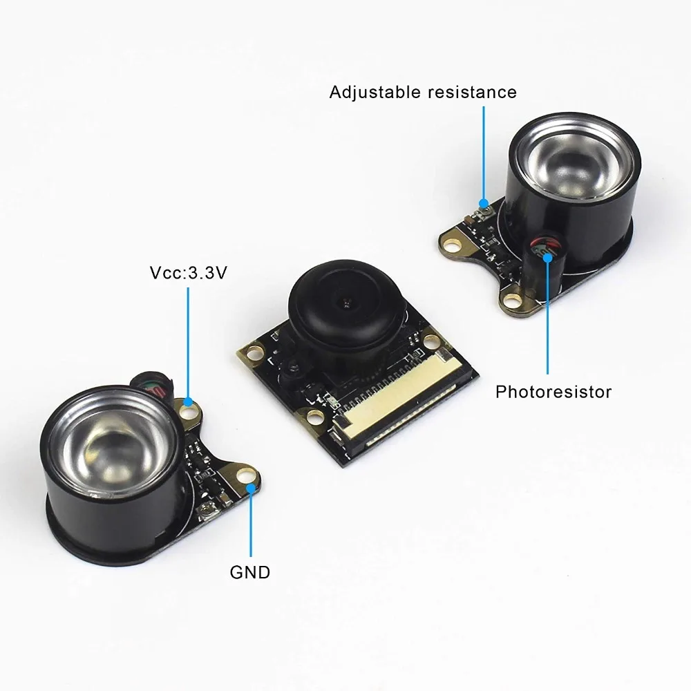 Aokin для Raspberry Pi 3 камера рыбий глаз широкий формат 160 градусов ИК 5mp 1080 p Flexcable радиатор для Raspberry Pi 3 Model B +