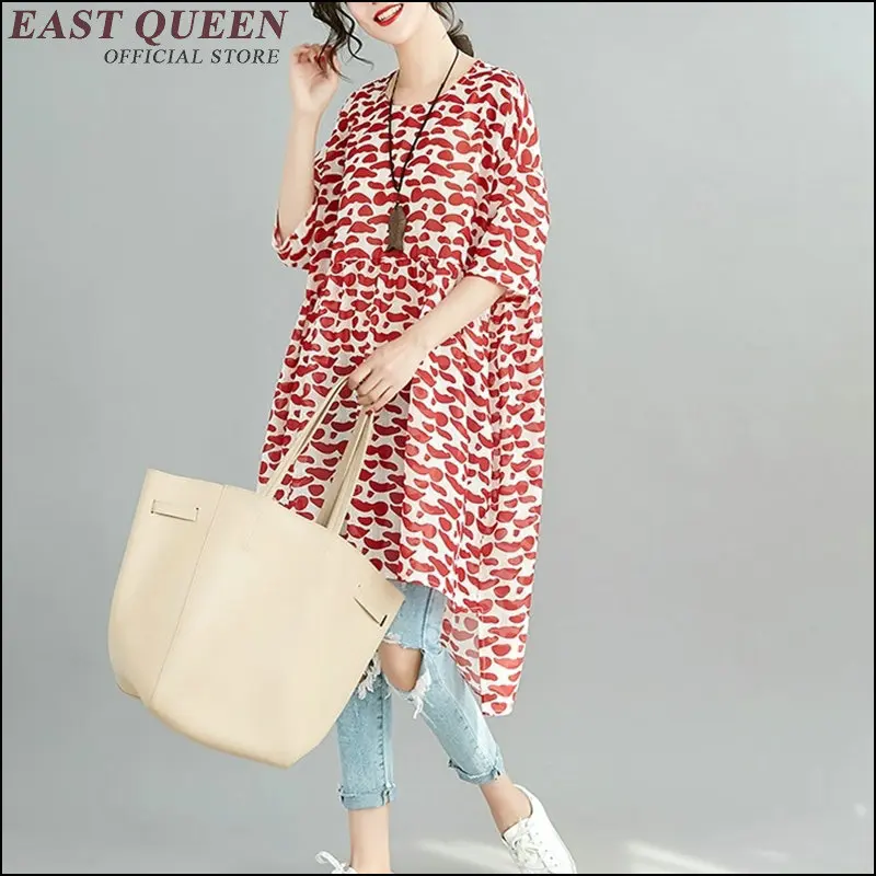 Womens dresses new arrival 2018 high street dresses oversized dress floral print casual loose dress women dressing  gown ZZ021 A