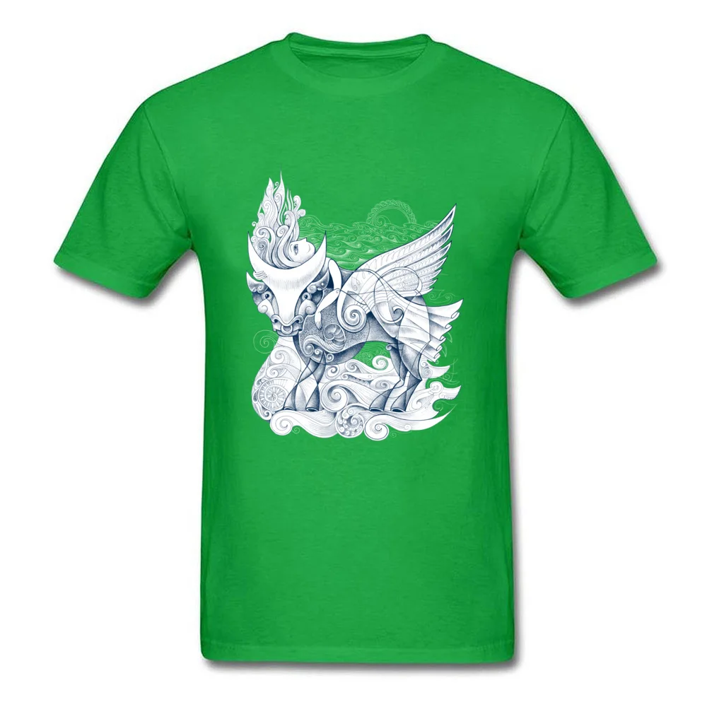 Casual Tops T Shirt New Coming O Neck Casual Short Sleeve 100% Cotton Men's Tshirts Printed On Tops Tees Wholesale The Abduction of Europa blue ver. green
