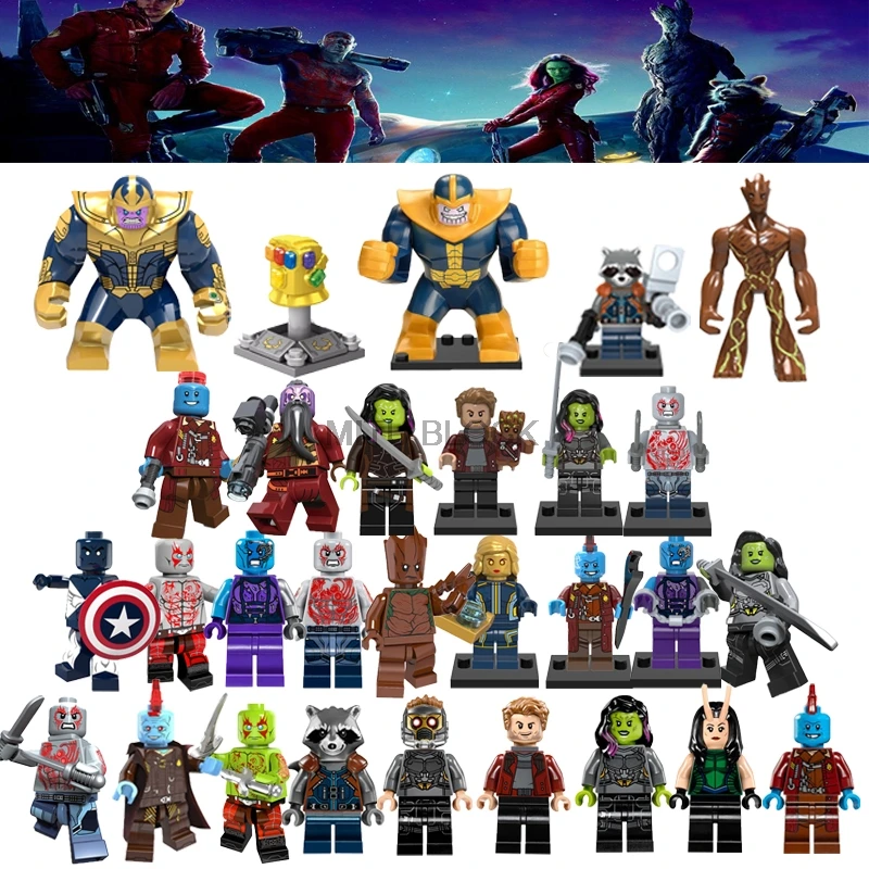 

Legoinglys Guardians Of The Galaxy Avengers Thanos Super Heroes Rocket Racoon Star Lord Yondu Legoingl Building Blocks Toys