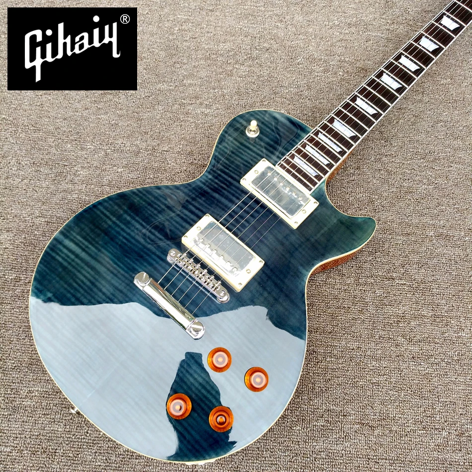 

New style high quality LP standard 1959 R9 electric guitar, Flame Maple Top wood binding electric guitar, free shipping