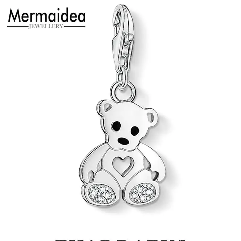 

Cute Bear Charm Kawaii Bear Charms Dancing Bear Charms 925 Sterling Silver Trendy DIY Accessories For Jewelry Making
