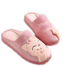 Warm Cat Winter Shoes Women Home Slippers Comfort Home Shoes For Women Plus Indoor Shoes Fur Slippers cat slippers new winter plush slippers women home slippers fashion warm shoes women autumn slippers home shoes for home shoes hot sale