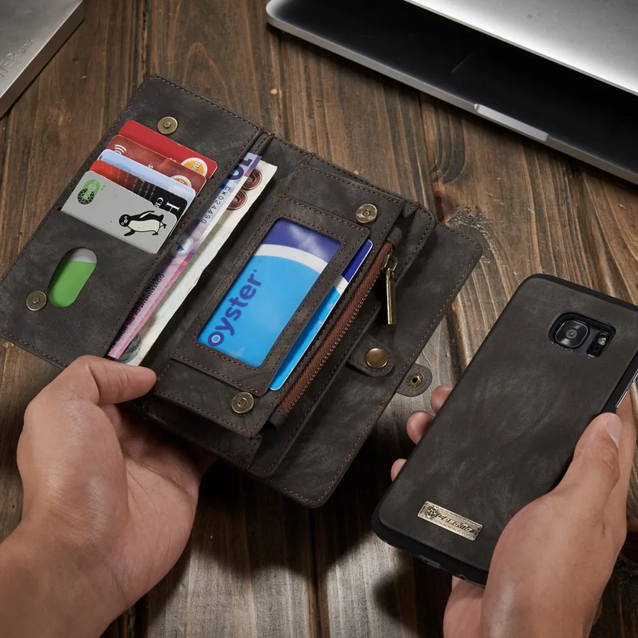 Phone Case For Fundas Samsung Galaxy S7 Edge S8 S9 S10 Plus S10E note 8 9 case Multi-functional Wallet Leather Magnet back cover