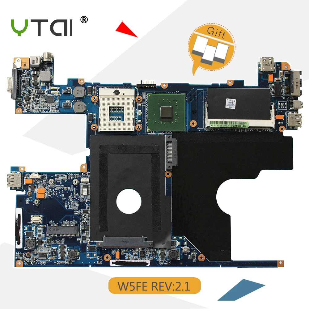 

YTAI for ASUS W5FE laptop motherboard REV:2.1 08G25WE0021I PGA479M DDR2 GM45 mainboard