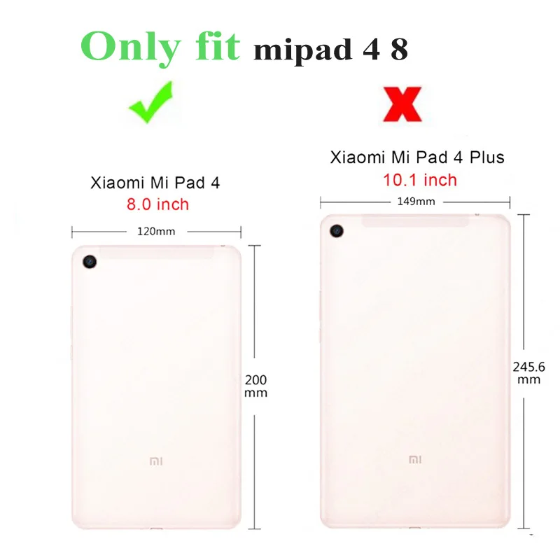 Тонкий ретро складной стенд из искусственной кожи чехол для Xiaomi Mi Pad 4 8 Smart Cover для Xiaomi Mi Pad 4 8 дюймов чехол для планшета MacBook+ пленка+ ручка