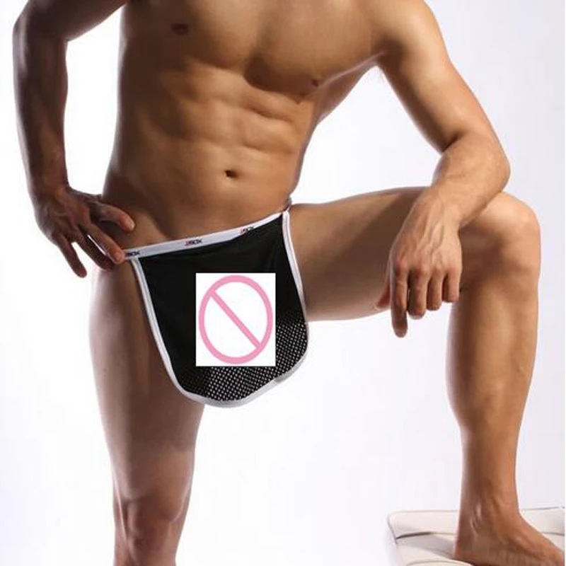 Цельное Мужское нижнее белье Tanga Hombre Jockstrap Сетчатое дышащее мужское сексуальное