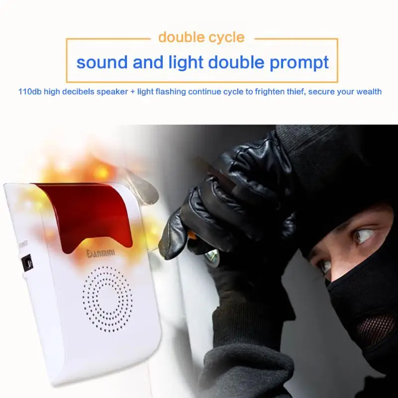 

DC12V Wireless Voice Prompt Home Burglar Security Alarm Live Alarm Security System Remote Control Door Bell Infrared Detector