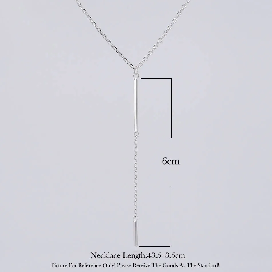 3Y Lariat Necklace Extension Chain For Women Bar Pendant