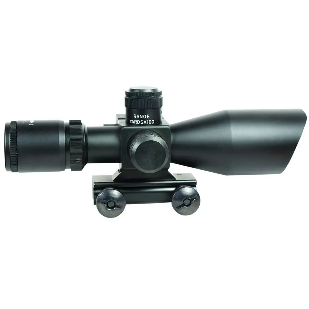 

2.5-10x40ER Optics Rifle Hunting Red/Green Laser Riflescope with Red Dot Scope Combo Airsoft Gun Weapon Sight