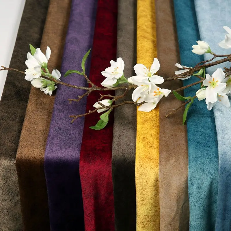18 Colors /146cm*1m French Velvet Fabric Single-sided Printing Clothing Accessories Sofa DIY Decorative Fabric