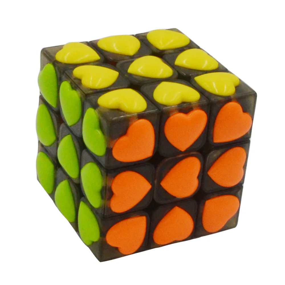 Мою 3*3*3 любовь Дизайн Магия IQ куб головоломка игрушка-62 мм
