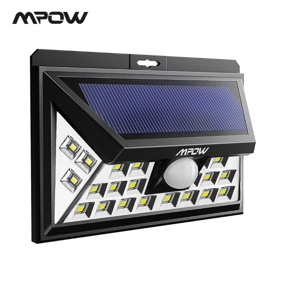 Kopen Mpow CD012 24 LED Solar Night Lights Motion Sensor Outdoor LED Lamp Groothoek Draadloze Beveiliging Patio Deck Tuin Hek pathway