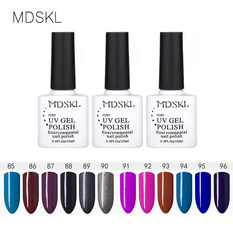 

MDSKL Gel Lacquer 10ml 96 Pure Colors Soak Off UV LED Gel CNDSE DIY French Gel Polish Design Nail Painting Color Gel Varnish