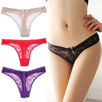 

Sexy Bow Lace Bandage G String Women Thongs Panties Intimates Breathable Lingerie Underwear