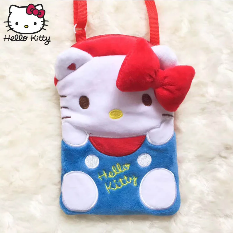 Hello kitty, высокое качество, мобильный чехол, Наклонная Сумка через плечо, сумка для монет, мини-сумка для девочек, детская сумка, милая сумка, плюшевая игрушка, подарок