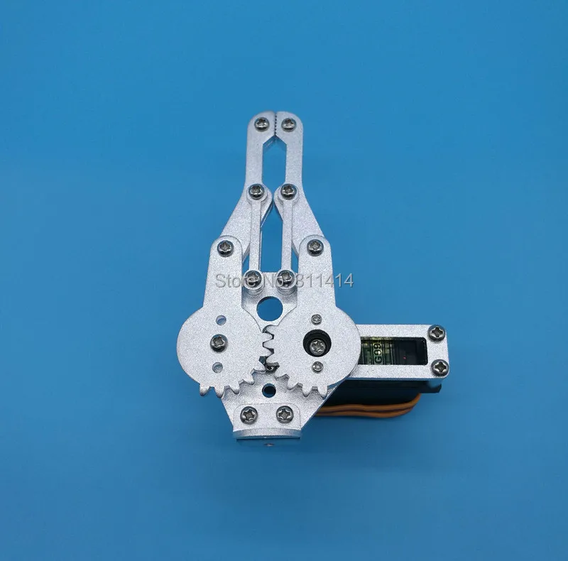 

1 Set 1 DOF Aluminium Robot Arm Clamp Claw Mount Kit + 1 MG995 Servo For Arduino Wholesale Retail + Free Shipping