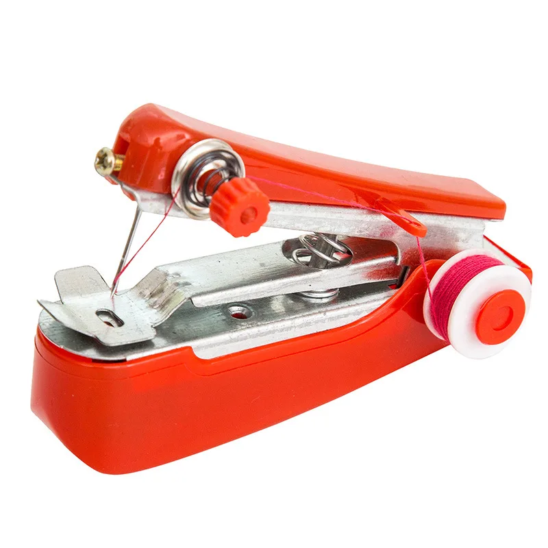 Портативный мини ручная швейная машина простой Управление швейные инструменты стежка ткани рукоделие для швейные принадлежности cделай сам принадлежности
