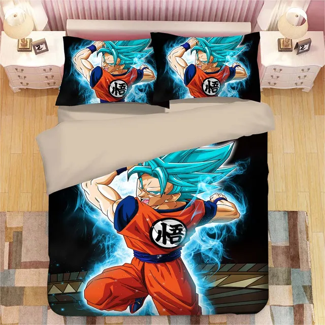 DRAGON BALL Z 3D Bedding Set Son Goku Vegeta Duvet Covers Pillowcases 