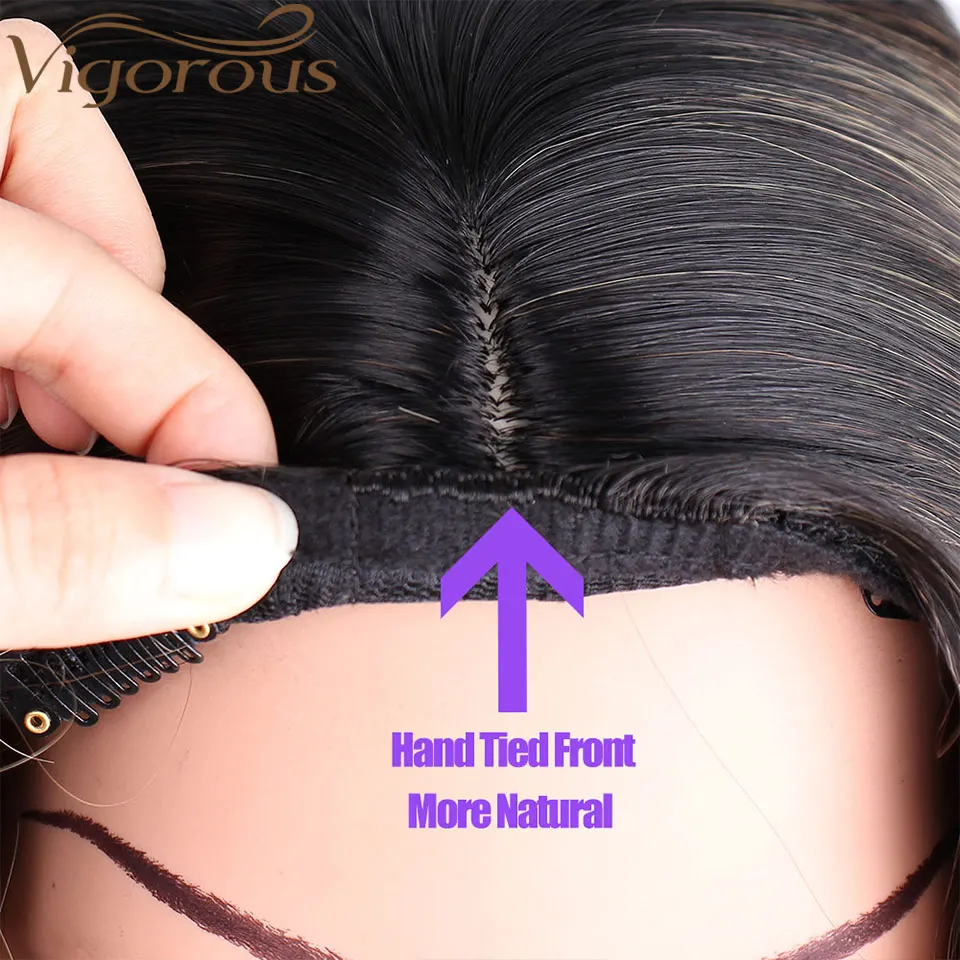 Peluca de fiesta de Cosplay para Mujeres Negras/blancas de pelo sintético de parte de pelo Natural peluca ondulada marrón larga
