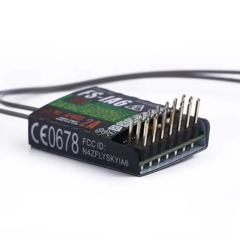 Receptor de Controle Flysky Canal Remoto Compatível i6 i4 I10 Gt2e Gt2f Gt2g Transmissor Fs-ia6 Fs-ia6b 6ch 6 5 Peças e Acessórios