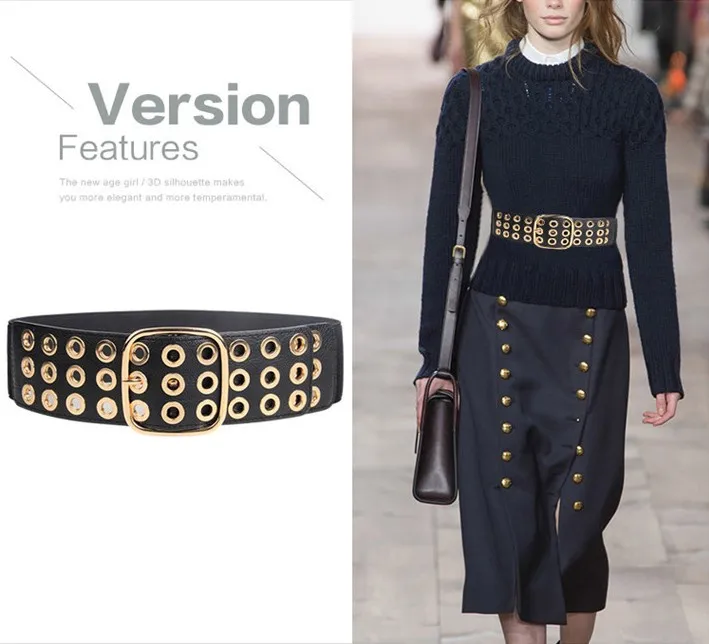 Newest Design waistbands lady waist belt Dress Adornment For women Waistband gold Cummerbunds High Quality Strap Elastic Belts