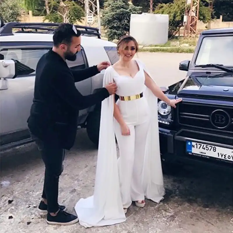 gold wedding jumpsuit