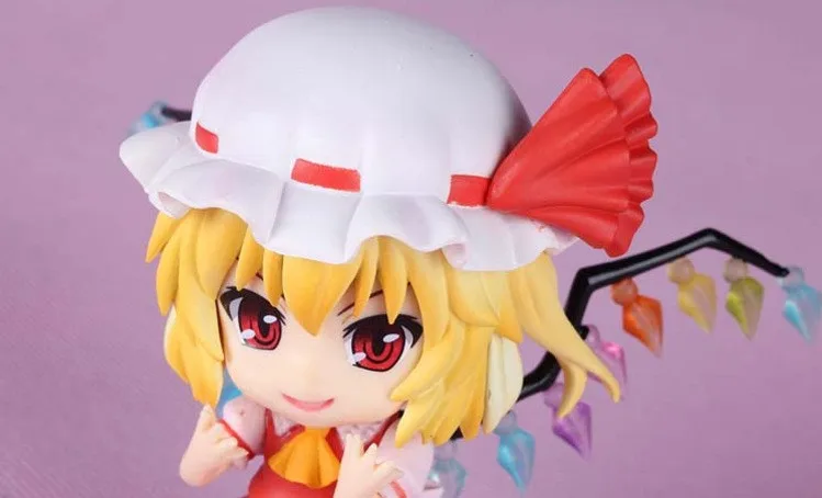 Новая Горячая 10 см версия TouHou проект Flandre Скарлет подвижная фигурка игрушки коллекция Рождественская игрушка кукла с коробкой