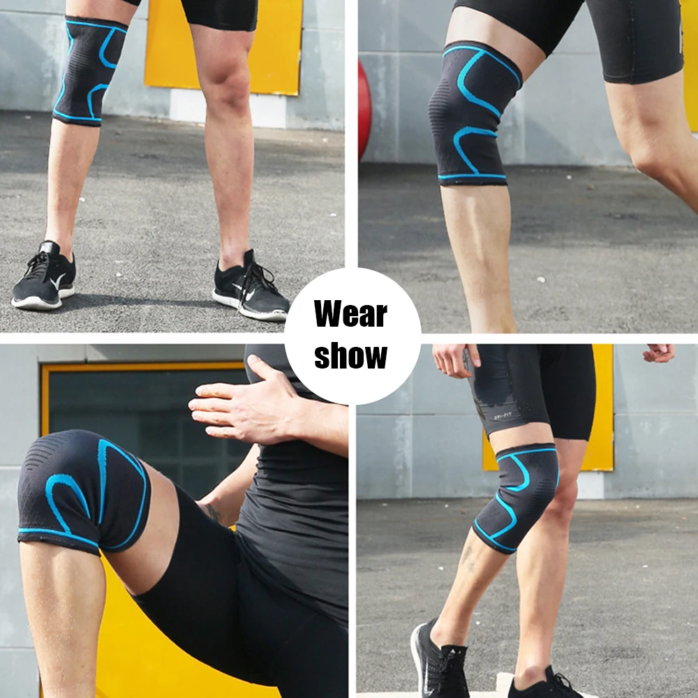 1pc Fitness Running Cycling Knee Support Braces Elastic Nylon Knee