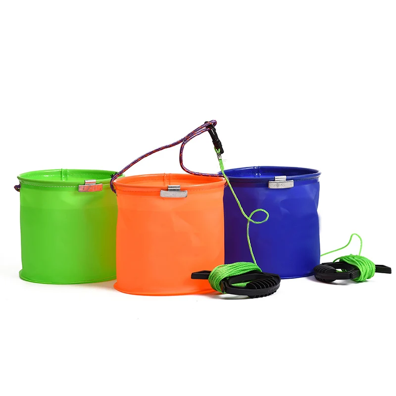 

Portable EVA Folding Bucket Camping Hiking Bucket Fishing Tackle Barrel Storage Bag Multi-function Outdoor Water lifting Tool