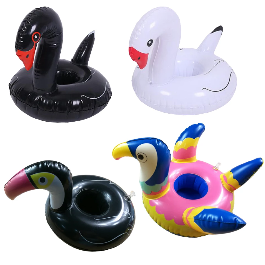 

Swan Unicorn seats set Inflatable water INS Coke cup phone Drink Party Raft Holder Swimming Float Summer bathing toys DS19