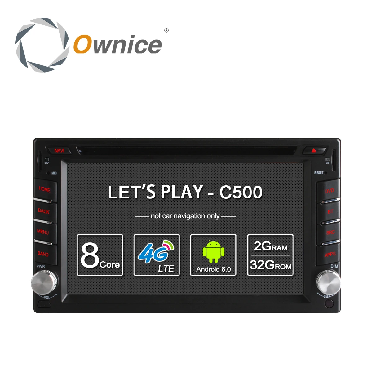 Ownice C500 Universal 2 din Android 6.0 Octa 8 Core Car DVD player GPS Wifi BT Radio 2GB RAM 32GB ROM 4G SIM LTE Network | Автомобили и