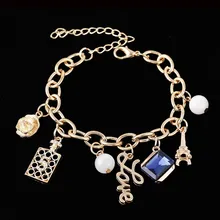 Hesiod браслеты и браслеты золотистого цвета модные кристалл из опала бусины Свадебные украшения для женщин подарок