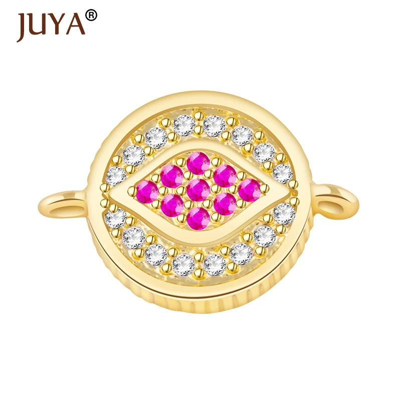 Supplies For Jewelry Wholesale Multicolor Zircon Rhinestone Pave Round Small Connector Charms Fit Bracelet Necklace Making | Украшения и