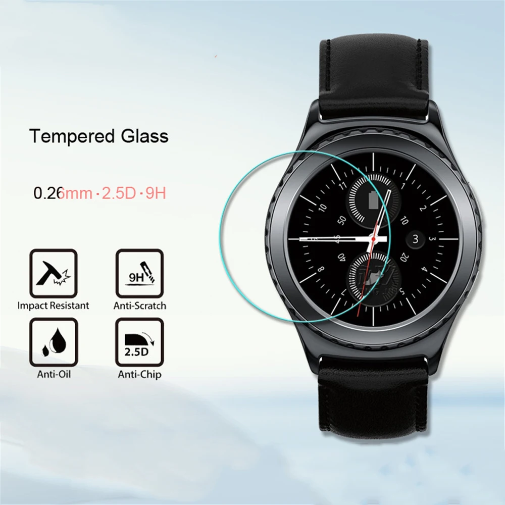 Защитная пленка для экрана из закаленного стекла для samsung gear S4 S3 S2 Sport Frontier Classic Smart Watch
