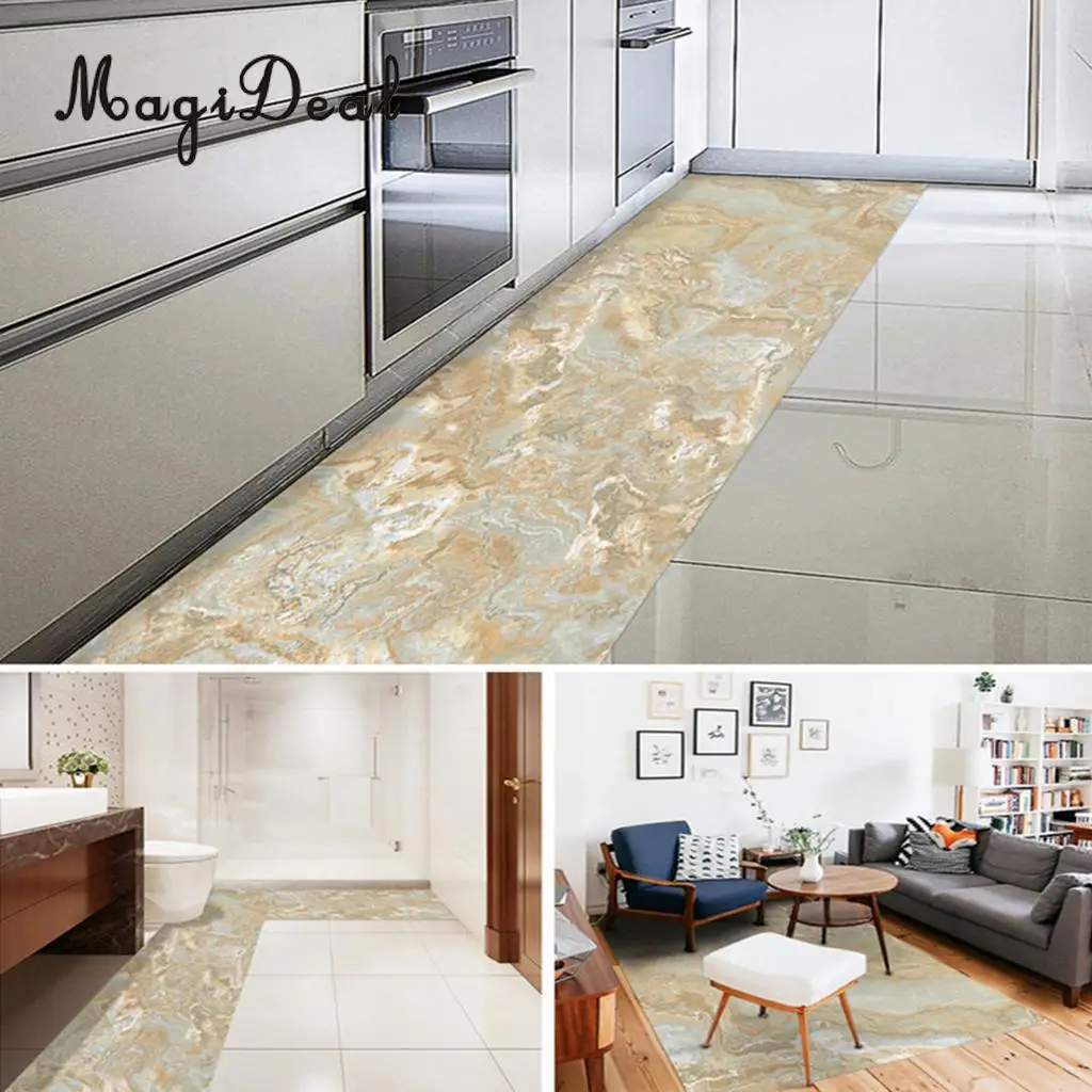 MagiDeal Home Decor Self-adhesive Cobblestones Murals Bathroom Kitchen Floor Stickers Wall Decals