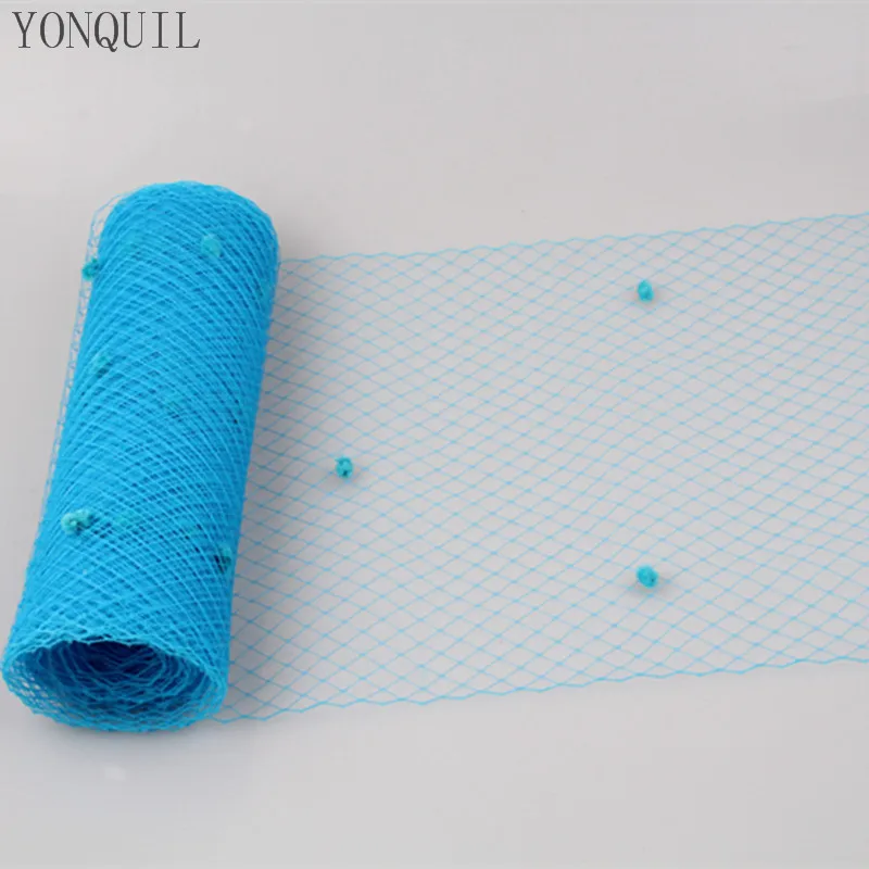 

25CM Turquiose or multiple color dot Birdcage veil bridal netting hair accessory Millinery Veilling Fascinator base Headpiece