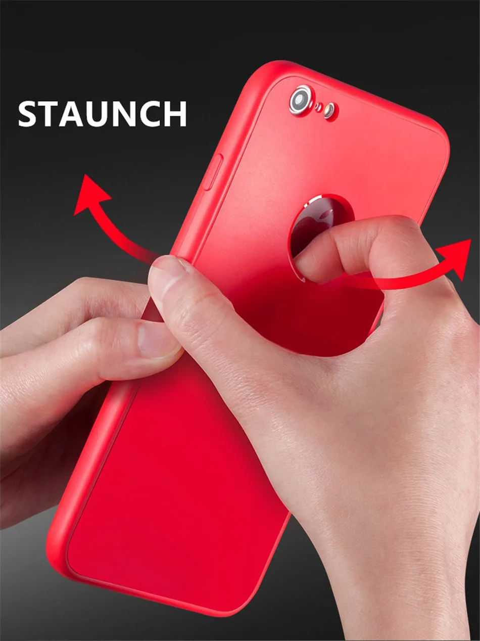 VTR 360 Full body Soft silicone protective cover for iPhone 8 7 7 plus case Shockproof back cases for Phone 6 6s plus shell bag6