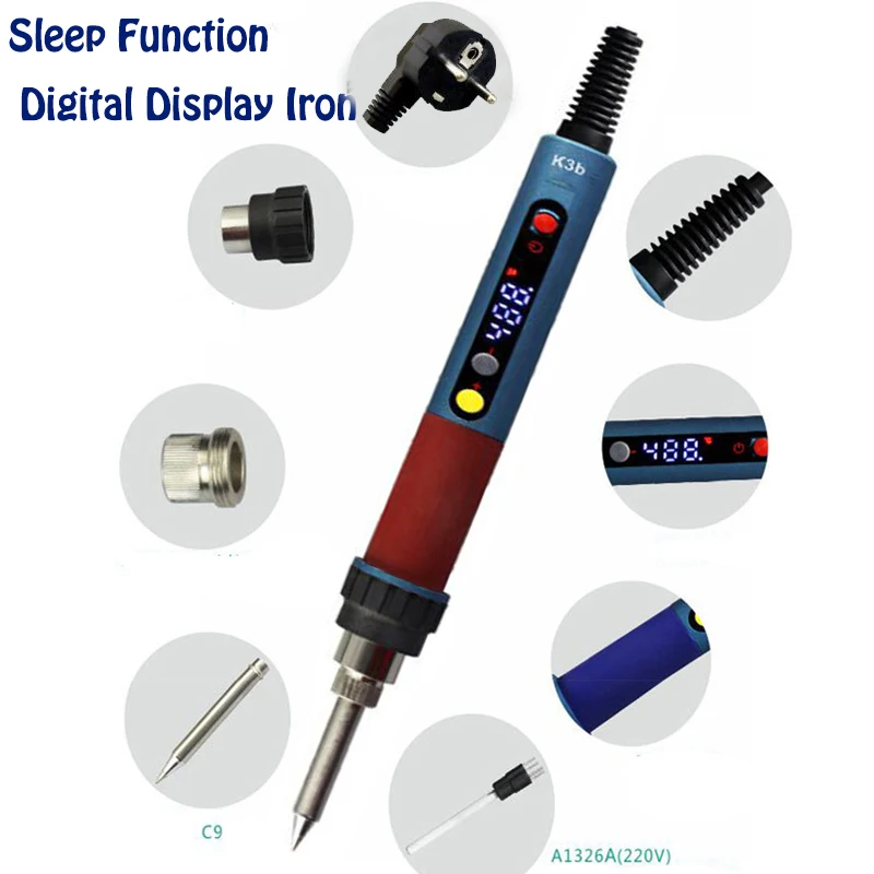 

Electric soldering iron K3 90W Sleep Digital display Soldering iron welding tool EU plug Adjustable temperature Soldering iron