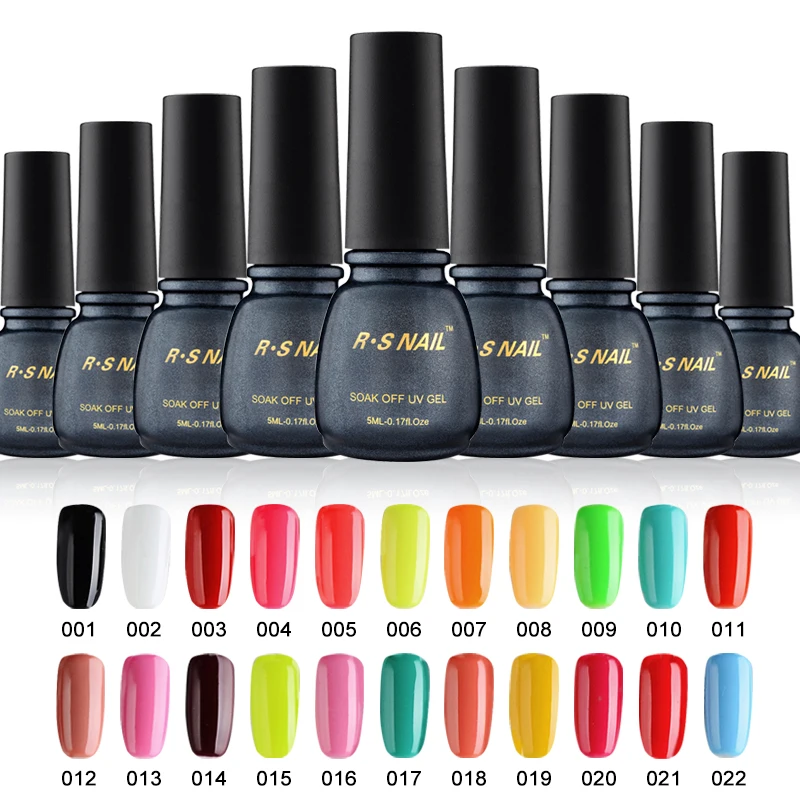 Buy RS Nail 2pcs/5ml Gel Nail Polish Soak off UV LED
