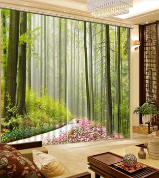 

High-end 3D Printing Curtains Beautiful variety of Lifelike HD Scenery 3D Curtains Bedroom Living Room Cortinas De Sala CL-D075