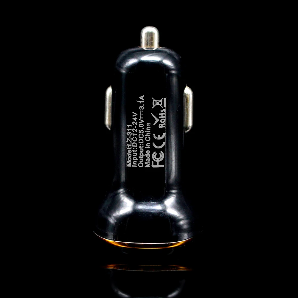 2 шт./лот USB выход Автомобильное зарядное устройство 3.1A Макс (реальный) Быстрая