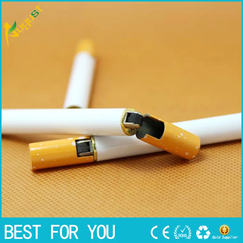 

50pcs/lot High Quality For men Smoking Cigarette- shaped Butane Lighter NO GAS