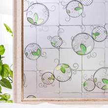 Хлопковая ПВХ оконная декоративная пленка для стекла домашняя декоративная без клея 3D статическое цветочное Украшение Наклейка на стекло для ванной размер 45x200 см