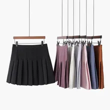 Новые плиссированные мини юбки для женщин Высокая талия Harajuku Kawaii шикарные модные мини юбки школьная юбка для девочек Женская#3146