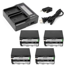 4Pcs 7200mAh NP F970 NP F970 NP F960 NP F950 Battery 1 Ultra Fast 3X faster