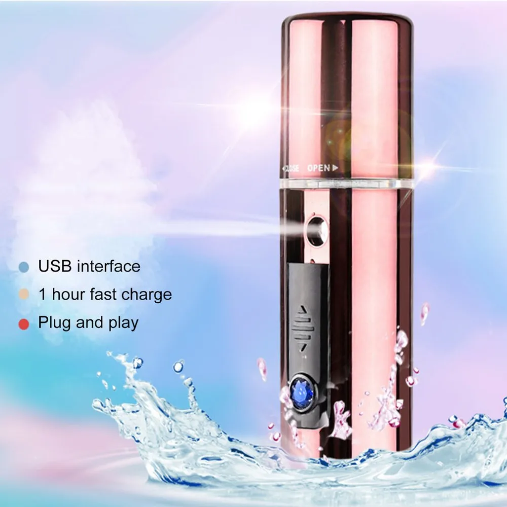 

Kemei KM-708 Facial Humidifier Portable Facial Steamer Rechargeable Skin Nebulizer Moisturizing Facial Beauty Instrument