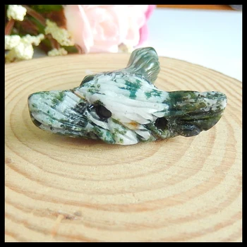 

Birthday gift,Natural Gemstone Moss Agate Fashion women earring beads,Semiprecious stone ,Jewelry,38x29x12mm,11.5g